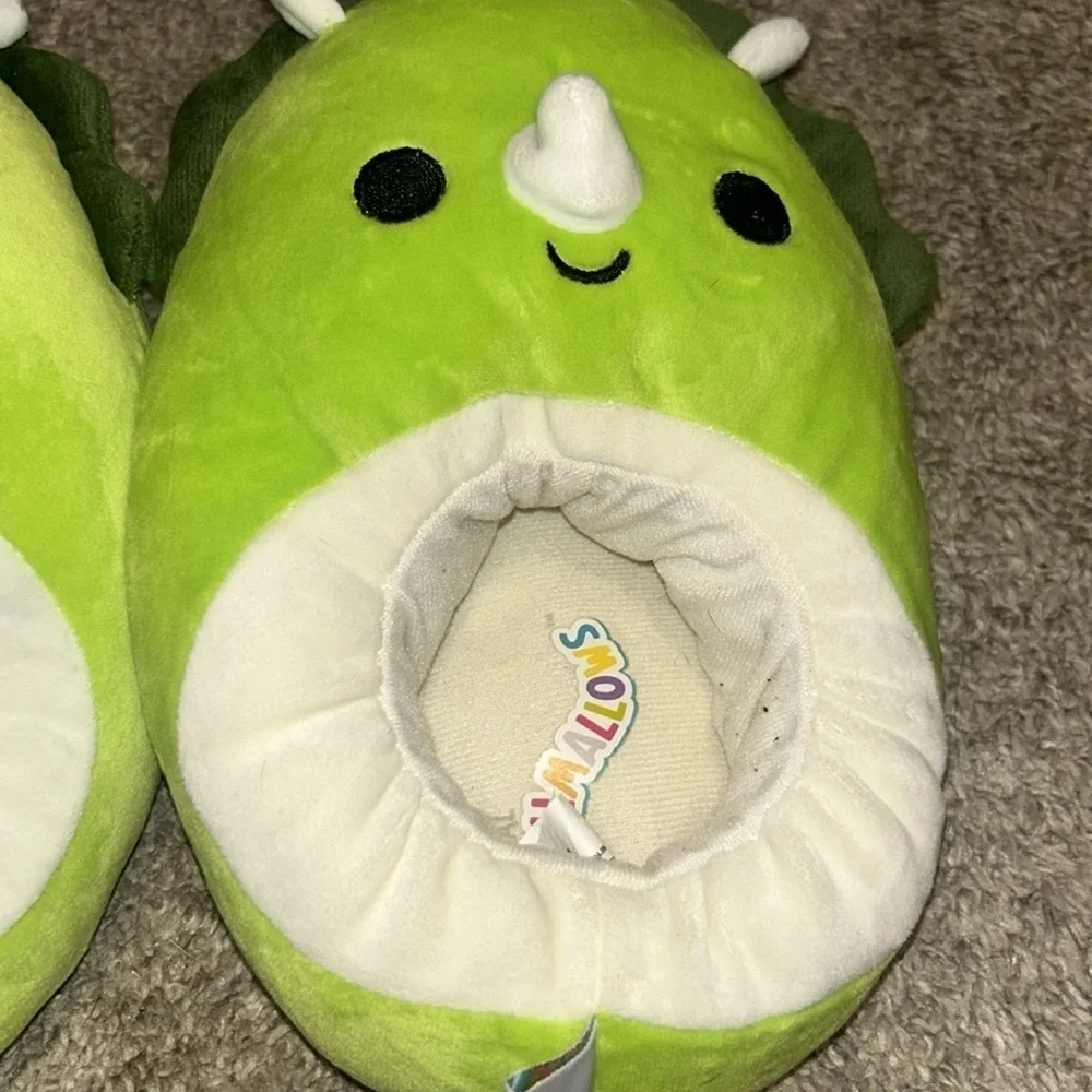 ♻️ Squishmallows Kids Dino Slippers Plush